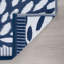 Tapis intérieur / extérieur floral / bleu marine / blanc en plastique-929523445