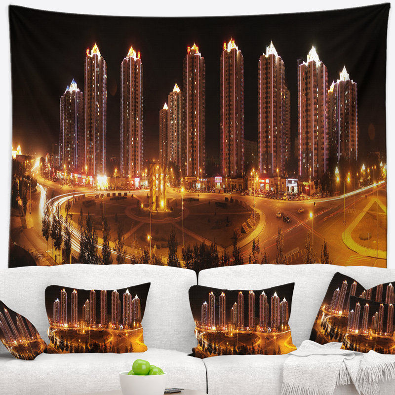 Photographie tapisserie des villes chinoises Cityscape, H 32 po x l 39 po