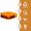 Silipint: silicone Go Go Bols: paquet de 2 Taille du sandwich: Sun Storm - micro-ondes, couvercle attaché, repas, voyage et camping