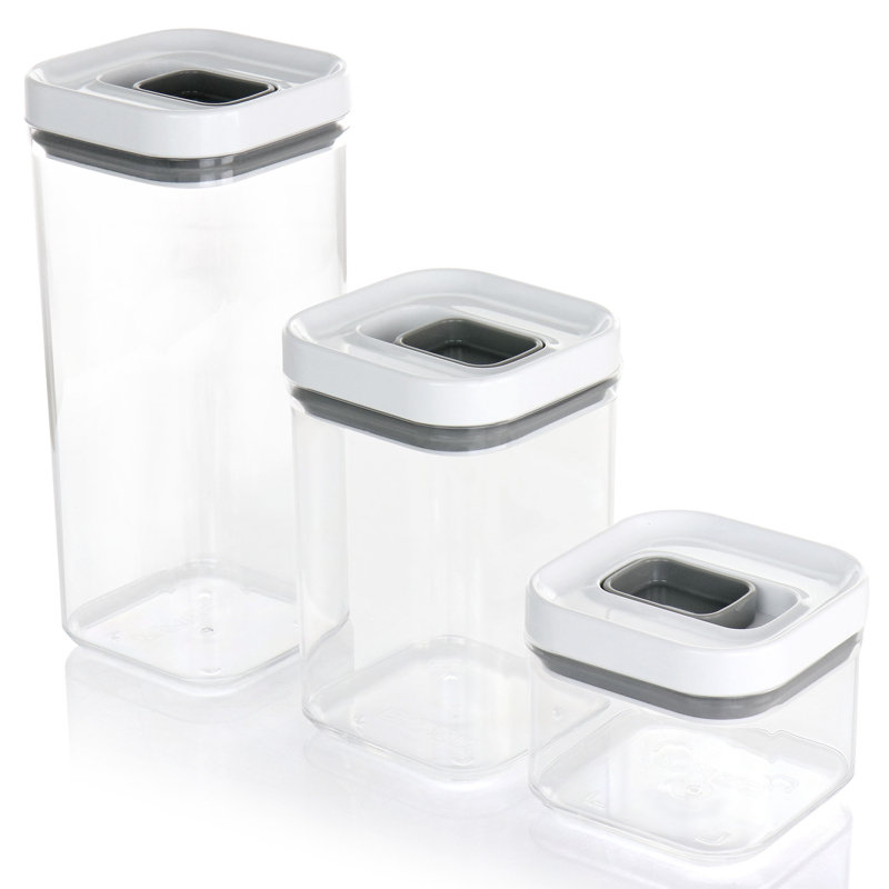 Clear BPA-Free Plastic 3-Piece Storage Container Set