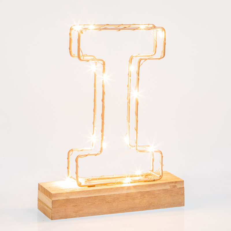 Light Up Letter  | Personalised Initial Copper Letter Light LED Alphabet Light Jim, I