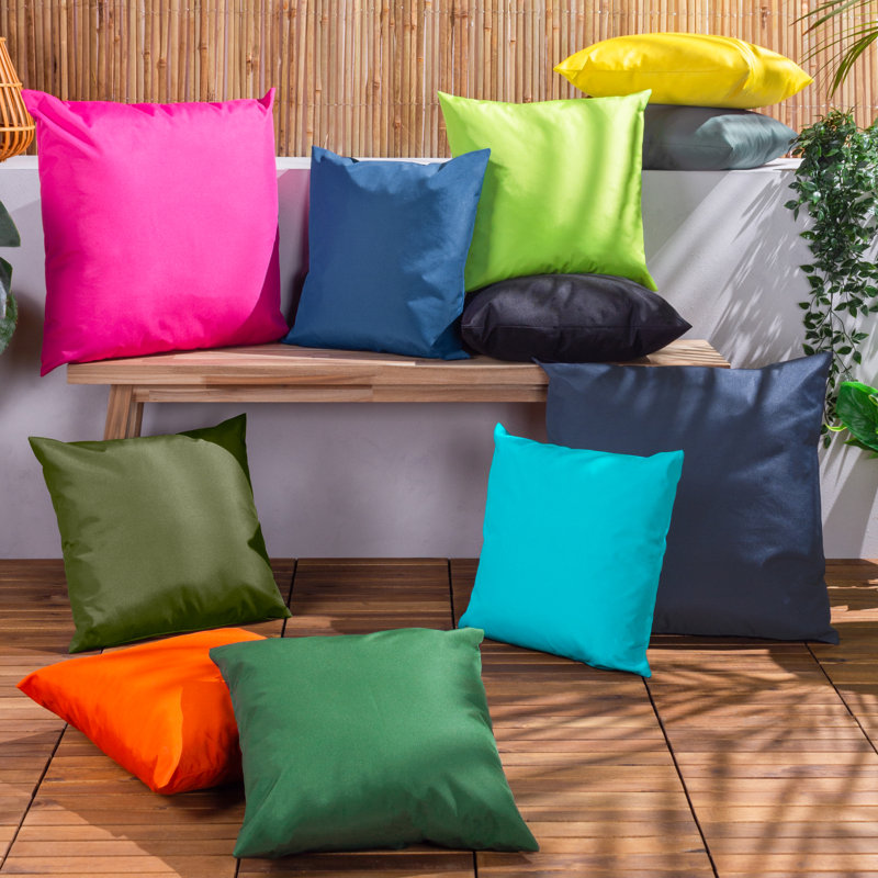Furn. Plain UV & Water Resistant Outdoor Cushion Cover, Yellow