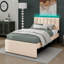 Lit plateforme tapissier avec lit gigogne Ramonda-108411509
