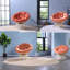 Chaises d'appoint pivotantes, rotin en métal Papasan, salon à la maison moderne