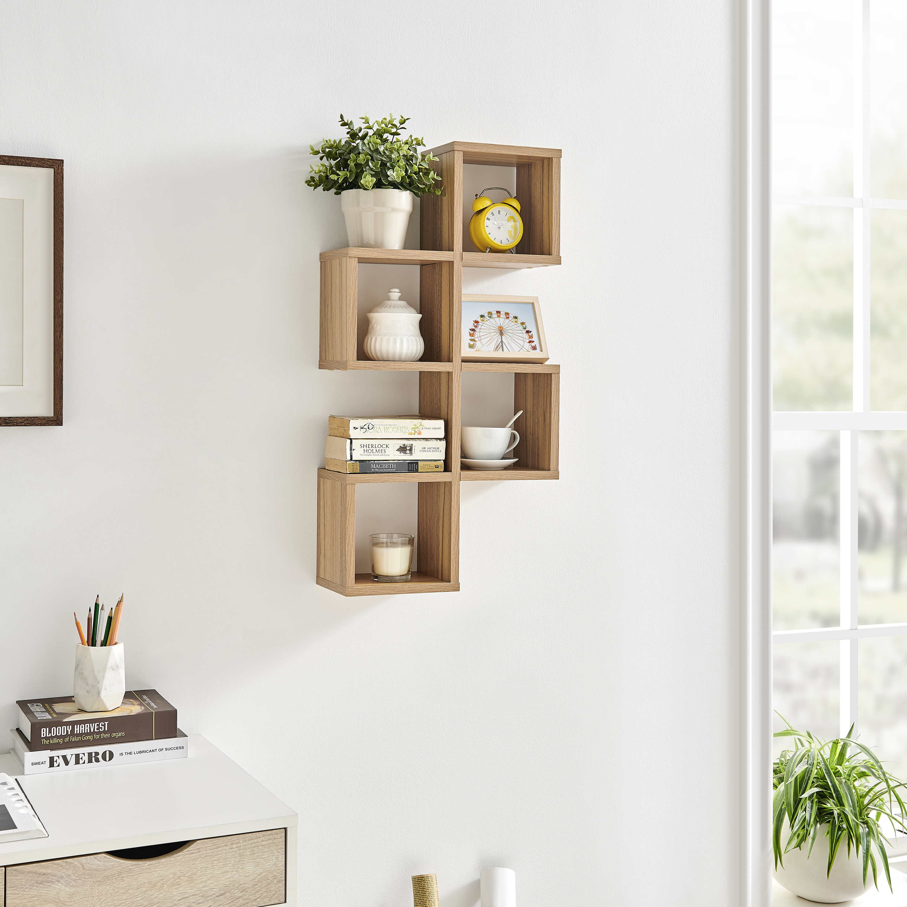 Ebern Designs Duppstadt 5 Piece Square Cube Shelf & Reviews | Wayfair