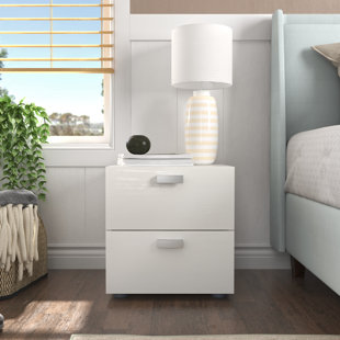2 - Drawer Nightstand in White