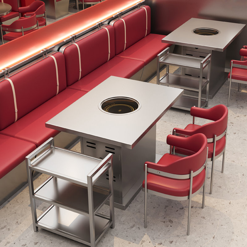 Banc rembourré en similicuir de style café Cafe
