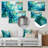 Green And Yellow Gleaming Ink III - Abstract Collages Metal Wall Art MT131614-857396680