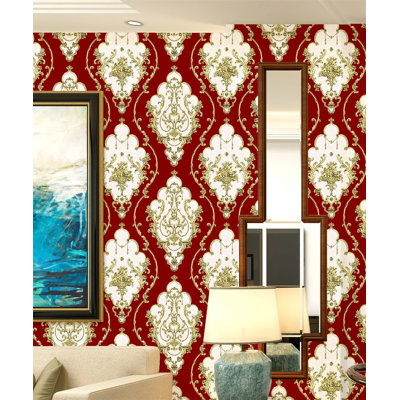 Luxury Embossed Wallpaper - PVC TV Backdrop Wall Covering