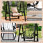  Balancelle d'extérieur avec support et tables d'appoint à coussins amovibles pour balcon de jardin
