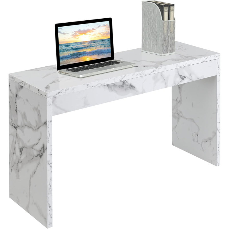 Cammock 121.92cm Console Table, White Faux Marble
