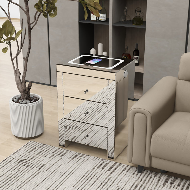 40cm W Manufactured Wood Bedside Table