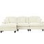 Distinguer - Design en forme de U blanc beige avec repose-pieds en forme de pétale évasé, segmenté et mobile, revêtement en chenille pour le salon-1554150062