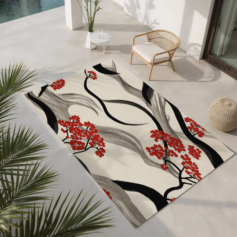 Tapis intérieur et extérieur Lunar Serenade, Rectangle 1'6" x 2'6"