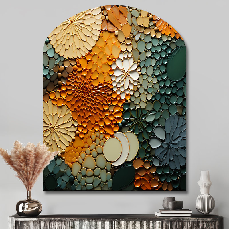 Crisdean - arche rigide, art mural en métal, reproduction de sculpture murale asymétrique en métal, H 43 po x l 33 po