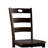 Transitional Style Dining Table Set. Square Shape Table Slat Back Chair Dining Room
