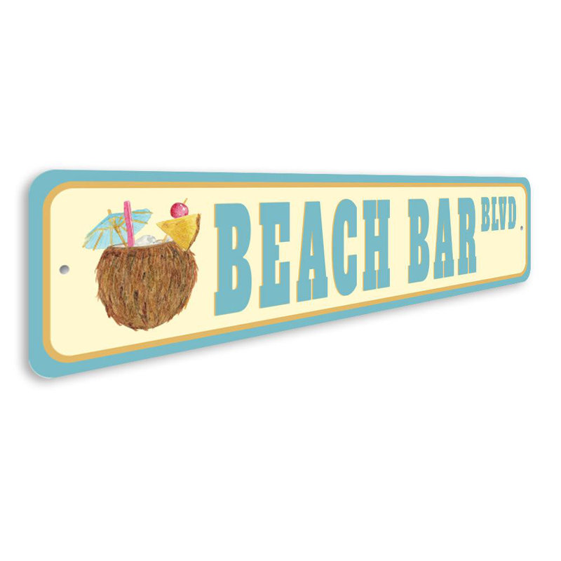 Plaque de plage en aluminium, H 4 po x l 18 po x P 0,04 po