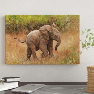 «Baby African Elephant», impression sur toile