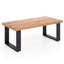 Table d'appoint de style campagnard 47 po avec plateau de table épaissi et texture de bois naturel