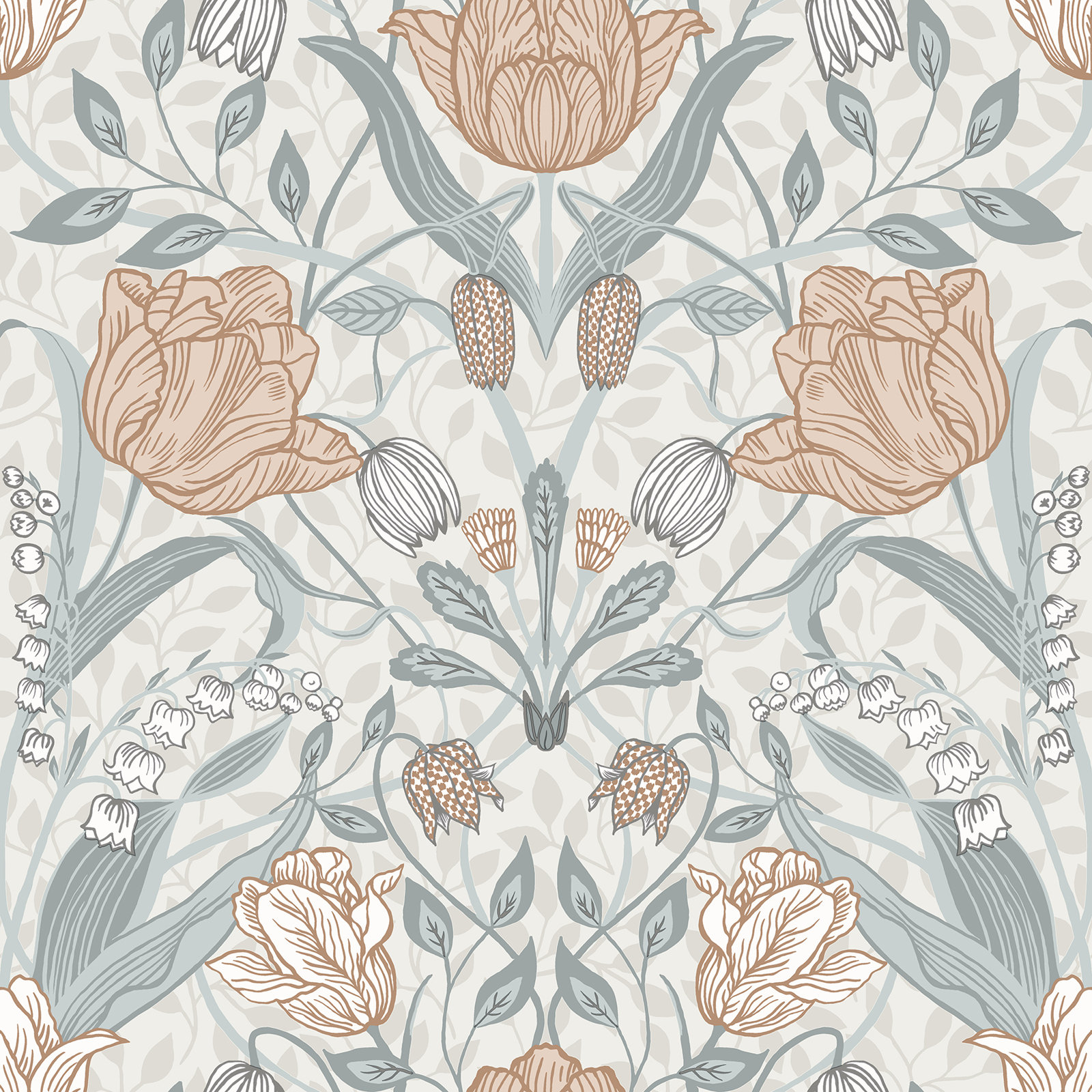 Orelia Wallpaper Roll, 33' L x 20.5" W, Off-White