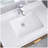 White Rectangular Undermount Bathroom Sink With Overflow