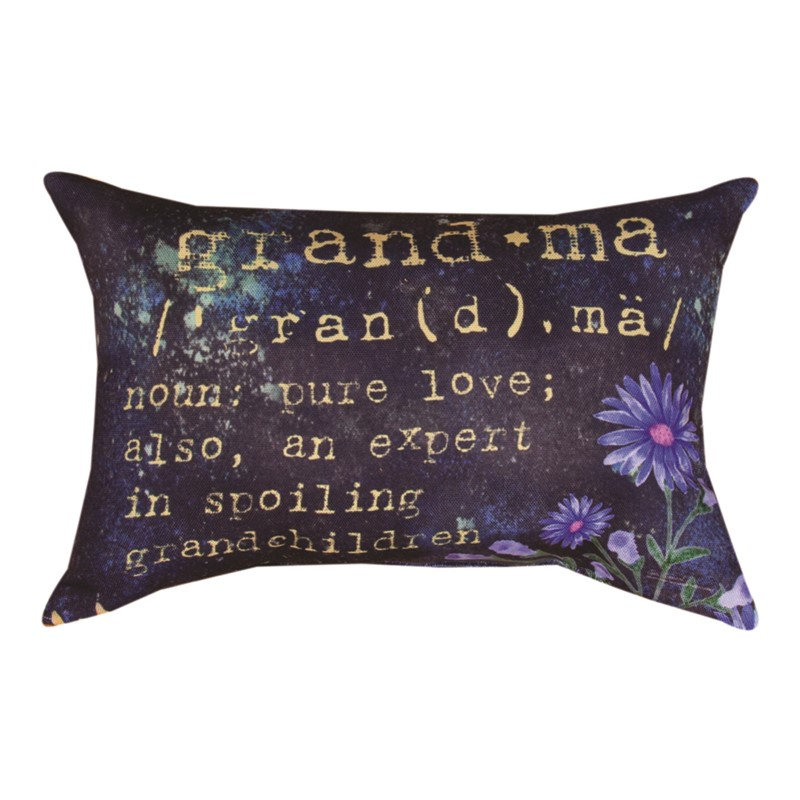 Coussin décoratif manuel 12,5 x 8 po Grandma