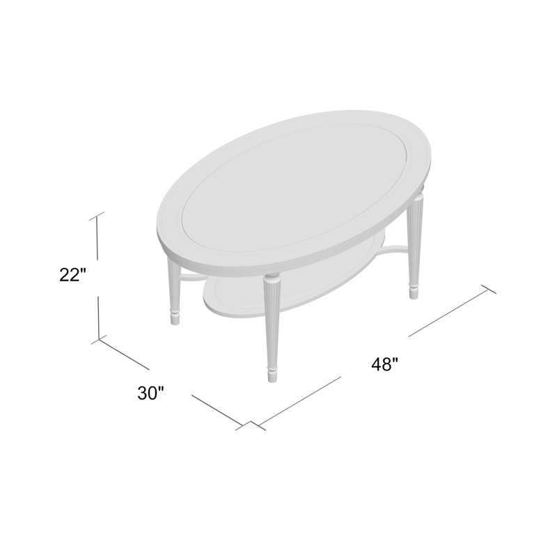 Marquetry Glass Top Coffee Table