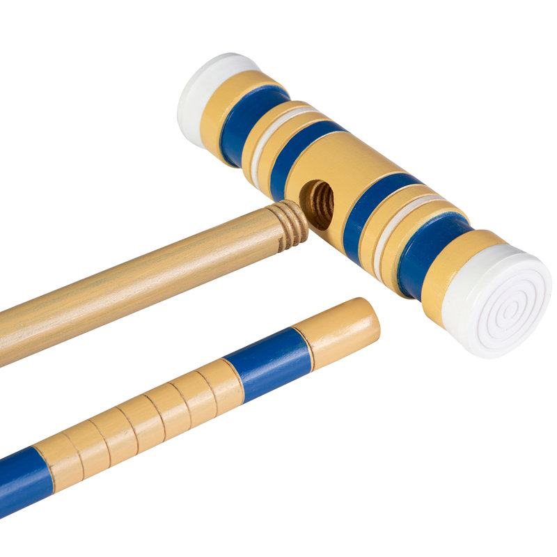 Symple Stuff Solid Wood Croquet with Carrying Case