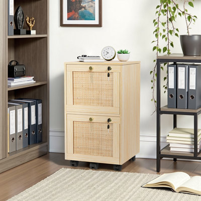 Aristeidis 2-Drawer Mobile Vertical Filing Cabinet