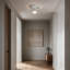Applique murale en verre texturé - Luminaire mural moderne à une lumière en verre effet mercure, pour salle de bain moderne