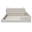 Grand lit plateforme tapissier avec 2 lampes de lecture-547717826