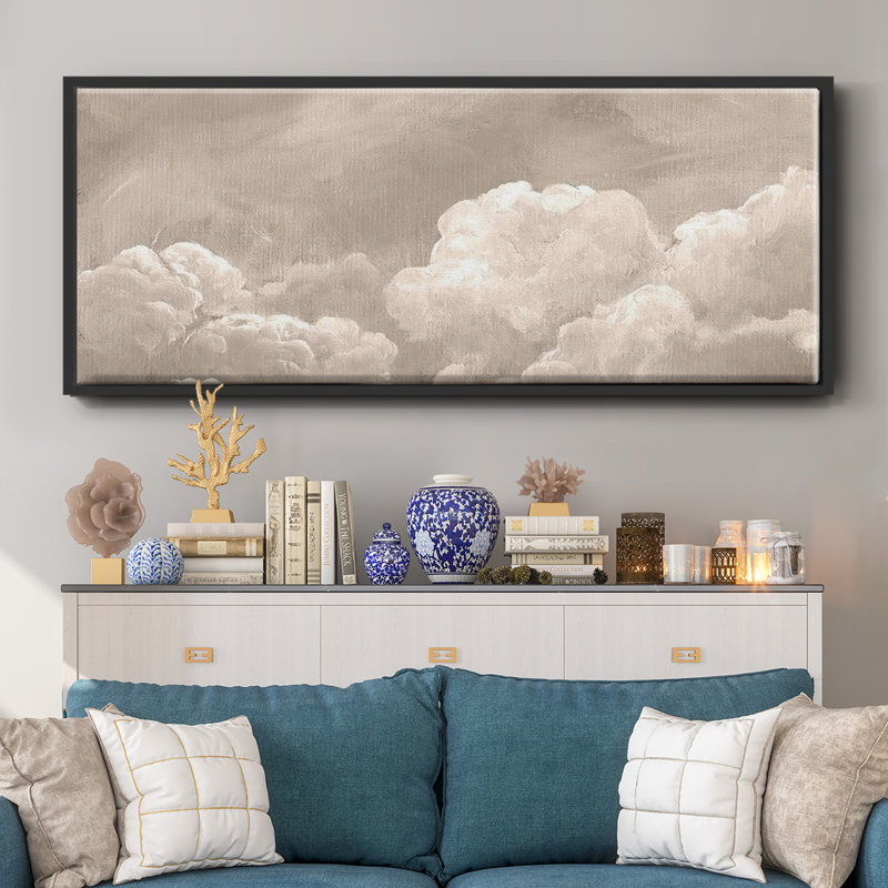 «Painted Clouds I», toile encadrée, H 24 po x l 60 po