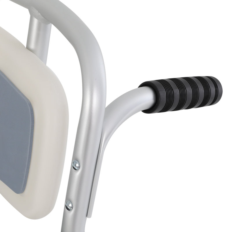 Foldable Height Adjustable Toilet Chair(Flat Seat)