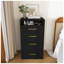 Compact Vanity Desk with Flip-Top Mirror and Storage, 3-Drawer Makeup Table with Integrated Seat, Black MDF Finish
