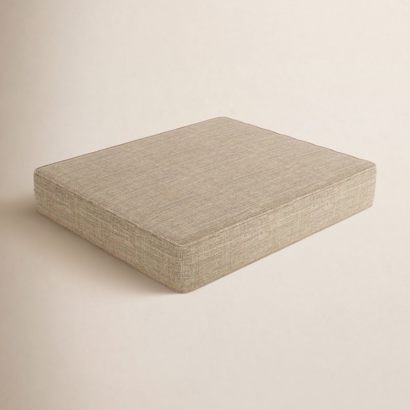 Coussin de repose-pieds d'extérieur Sunbrella®, H 3,5 po x l 23,5 po x P 20,5 po, Tissage uni cendre coulée Sunbrella®
