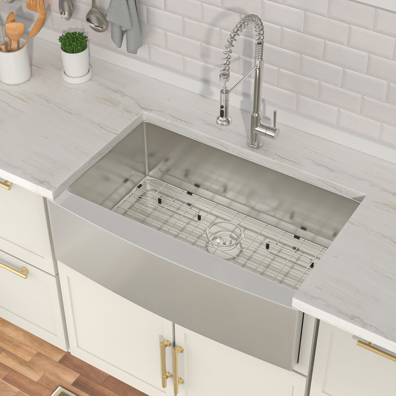 30" L Farmhouse/Apron Kitchen Sink Stainless Steel Single Bowl Kitchen Sink Farm Sink, 30" L x 21" W x 10" D