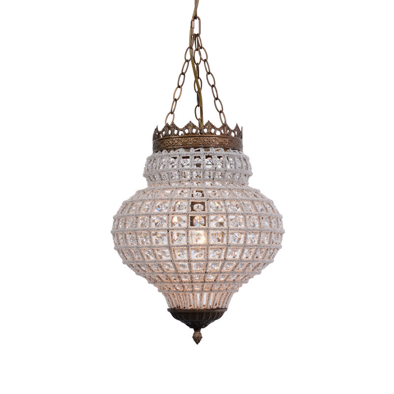 Lustre Montgomery, H 17,5 po x l 13,5 po x P 13,5 po