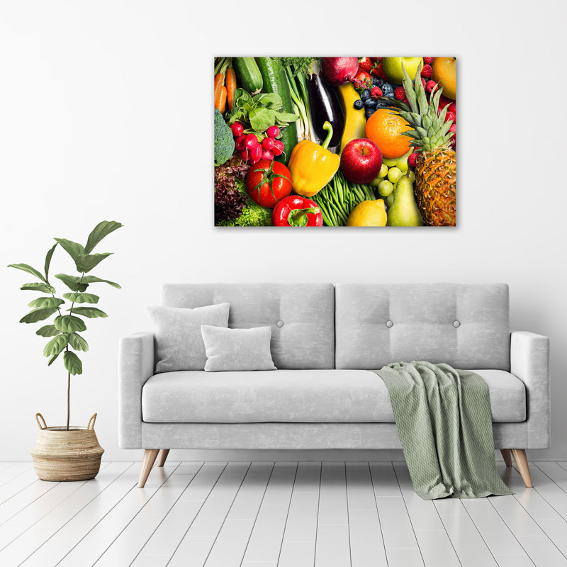 Vegetables And Fruits - Wrapped Canvas Print