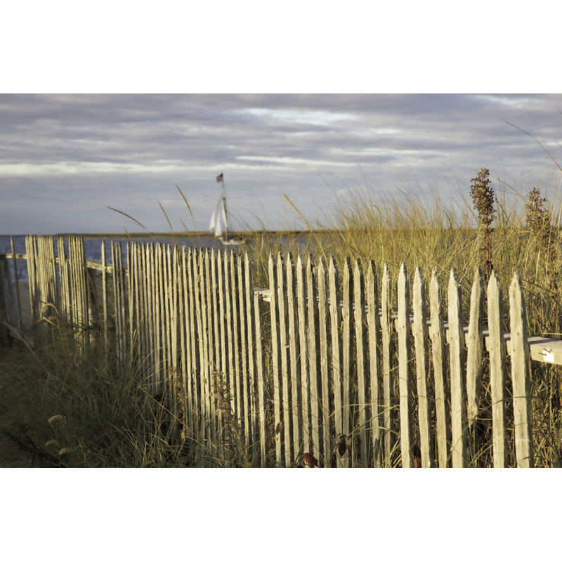 Bord de mer bord de mer flou artistique à voile, clôture, herbe de plage, herbe de mer, H 26 po x l 50 po x P 1,5 po