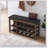 Height-Adjustable Long Shoe-Changing Bench with Concealed Storage and Comfortable Seating, Perfect for Entryways and Foyers
