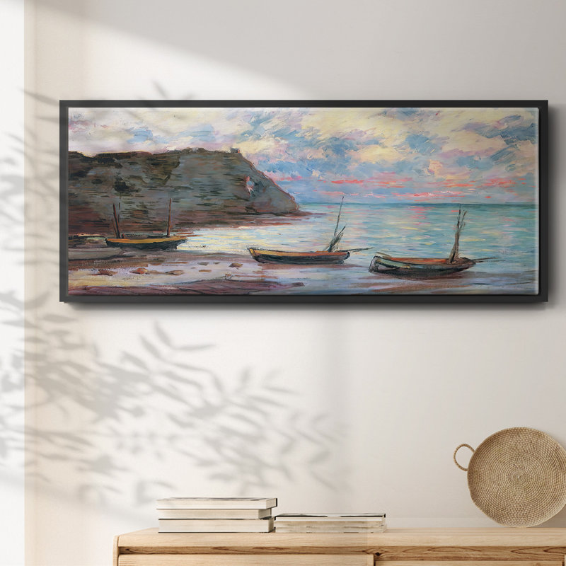 Coucher de soleil à Etretat, 1885 - Toile encadrée, H 8 po x l 20 po