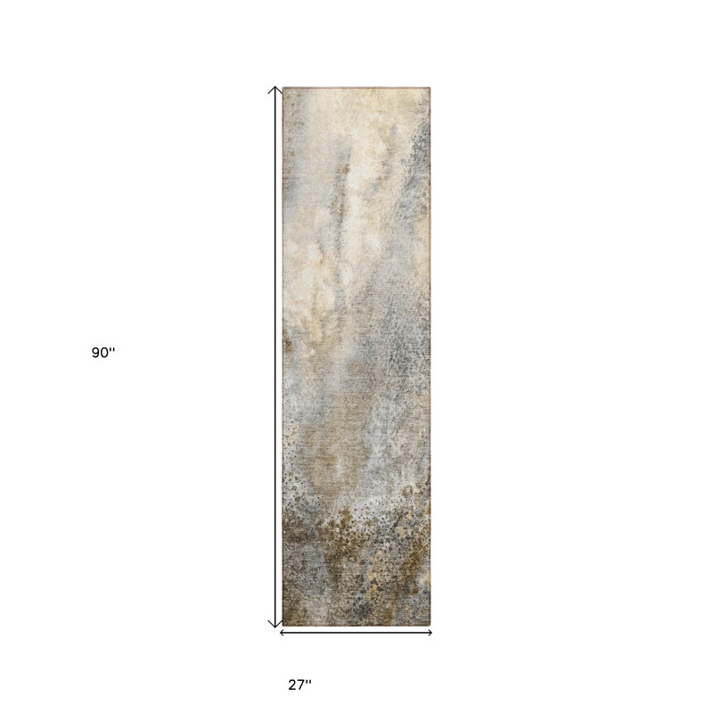 Tapis de couloir d'extérieur 8 po beige