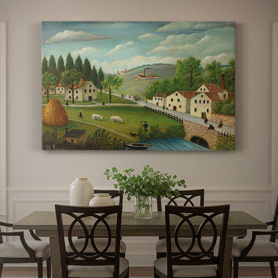 Paysage dans les Environs de Paris-Henri Rousseau-Toile tendue avec châssis-c. début du 20e siècle