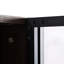 Armoire lumineuse à DEL avec porte en verre trempé - 51,2 po de hauteur, cadre en métal, minimaliste moderne pour le salon, le bureau, l'éclairage d'étude, le cadre