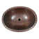 19" Oval Copper Drop-in Bathroom Sink with Decorative Edging