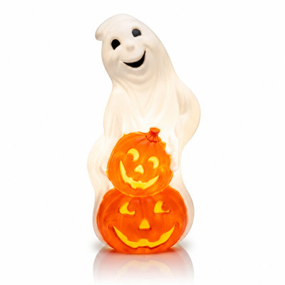 Décoration d'Halloween fantôme avec citrouilles Jack-O-Lantern pour Halloween
