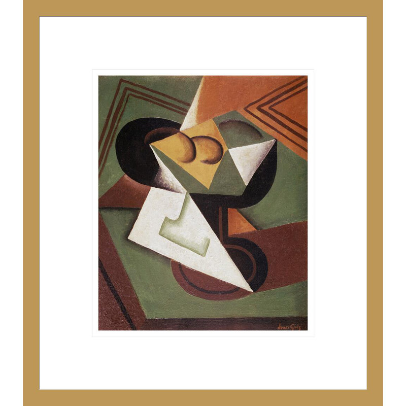 «The Fruit Bowl» par Juan Gris, impression giclée sur cadre, H 15,5 po x l 13,75 po
