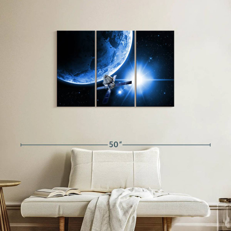Oberle Satellite In Space, 24" H x 38" W