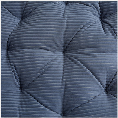 Confortable fauteuil ergonomique Papasan en osier, fauteuil pivotant à 360 ° pour l'intérieur et l'extérieur avec coussin épais et doux, idéal pour le salon, la chambre à coucher, la salle de lecture, structure brune et coussin bleu marine