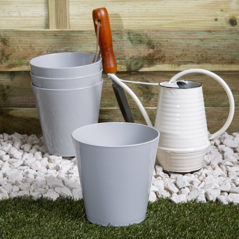 Wham Studio Round Planter Cover, 14cm H x 14cm W x 14cm D, Gray